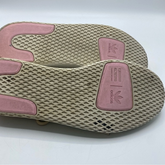 ADIDAS X PHARRELL WILLIAMS HU TENNIS SHOES SNEAKERS WHITE PINK SIZE 9.5 Women’s - Picture 3 of 7